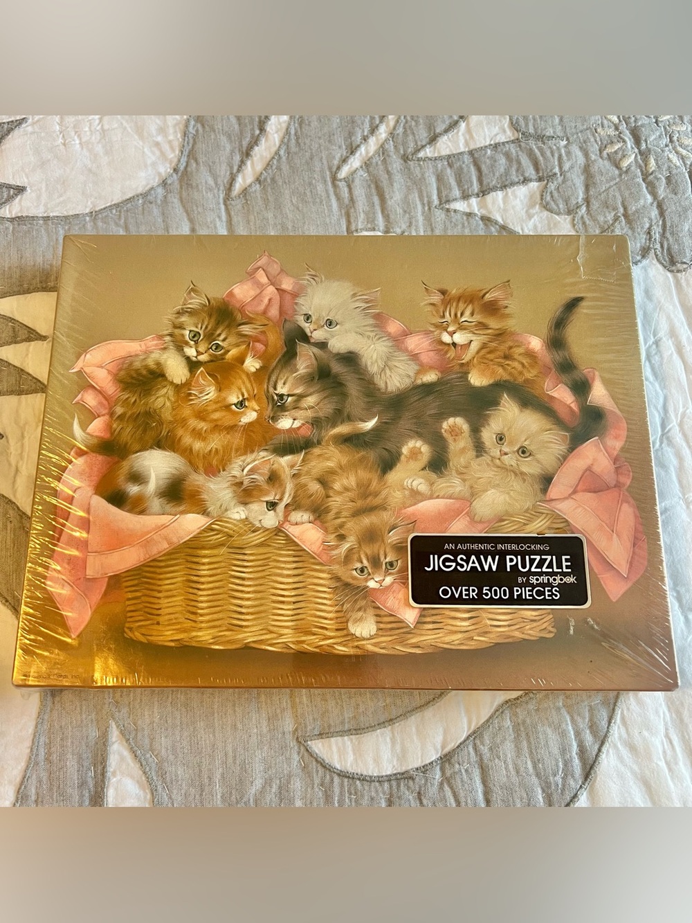Vintage NEW Springbok Jigsaw Puzzle Kitten Caboodle 500 Piece Factory Sealed